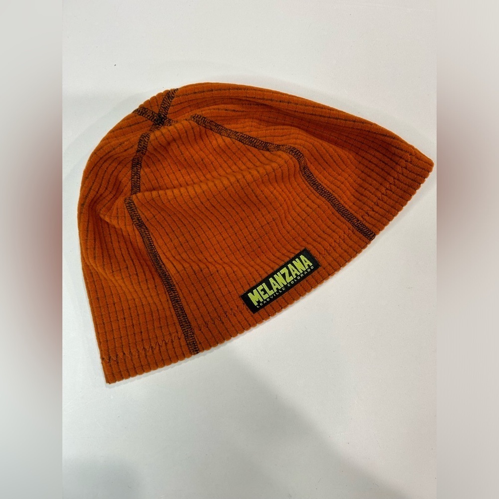 Melanzana Micro Grid Toque Large Pumpkin Orange Beanie Melly Hat Microgrid NWT